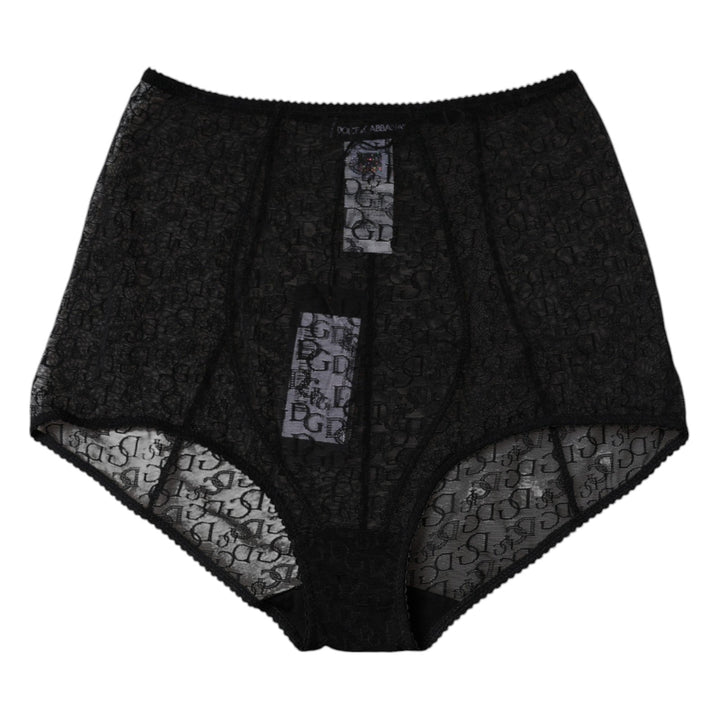 Women’s Dolce &amp; Gabbana Black Logo Girdle High Waist Panty Underwear