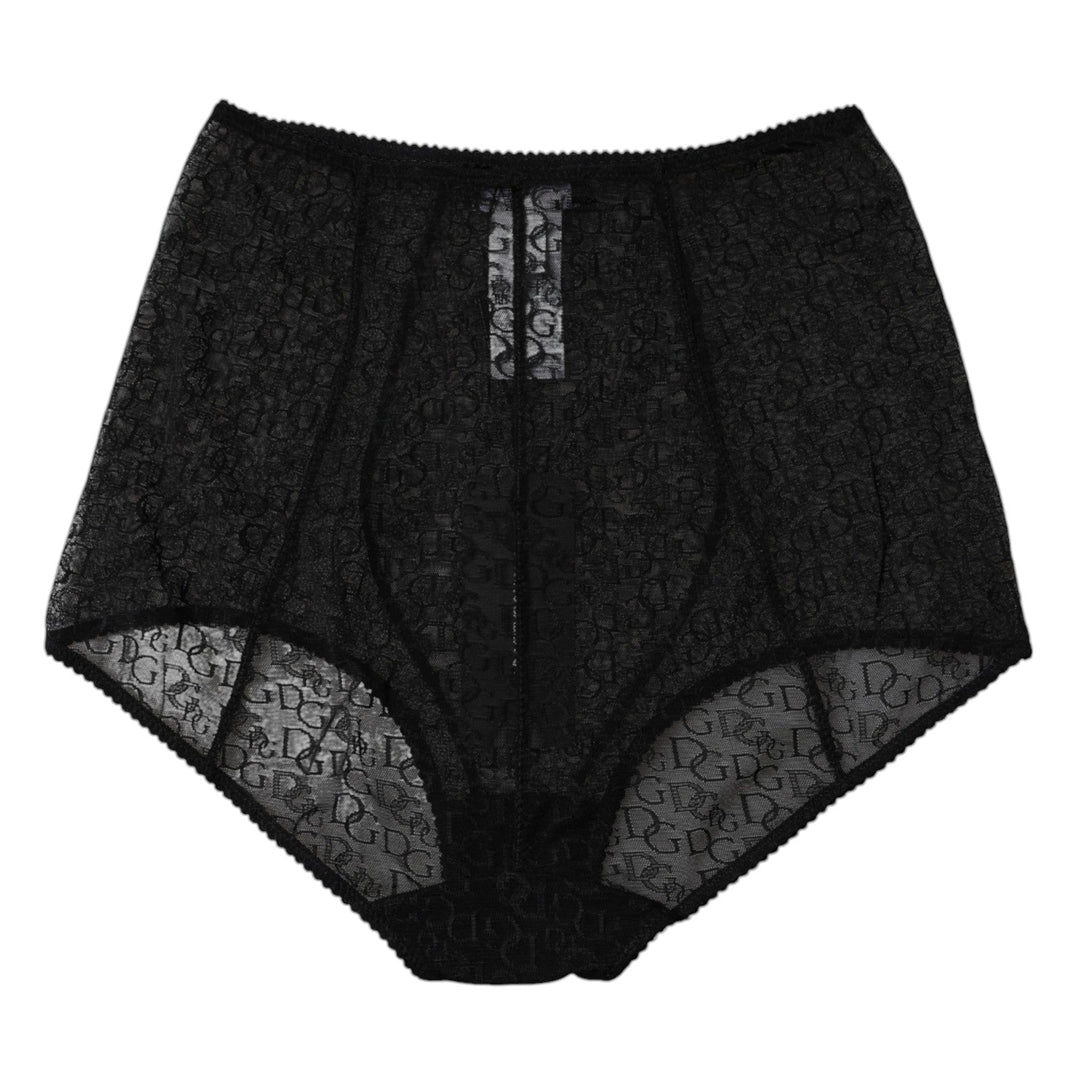 Women’s Dolce &amp; Gabbana Black Logo Girdle High Waist Panty Underwear