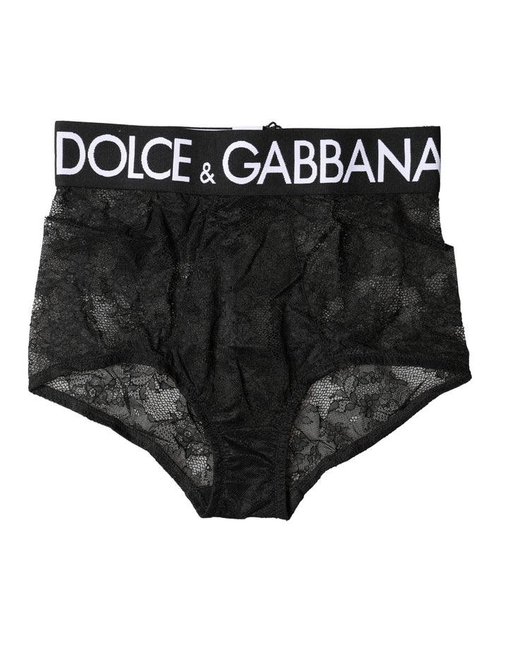 Women’s Dolce &amp; Gabbana Black Logo Girdle High Waist Panty Underwear