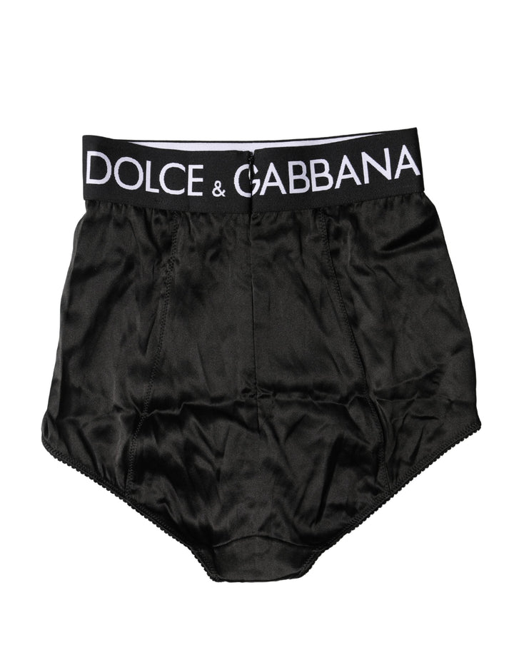 Women’s Dolce &amp; Gabbana Black Logo Girdle High Waist Panty Underwear