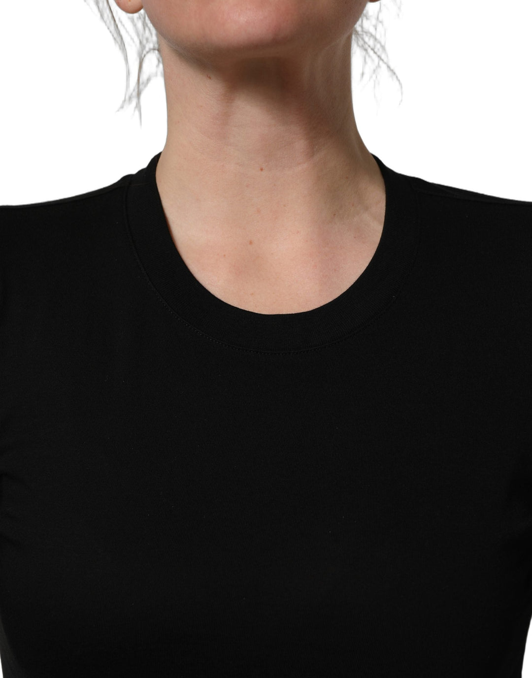 Women’s Dolce &amp; Gabbana Black Long Sleeves Crew Neck Pullover Sweater