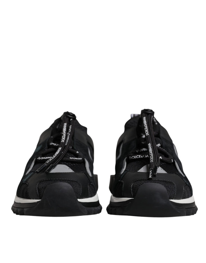 Dolce &amp; Gabbana Black Mesh Sorrento Trekking Sneakers Shoes
