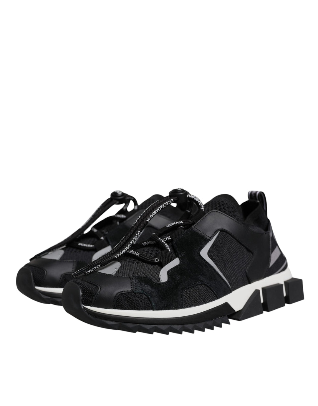 Dolce &amp; Gabbana Black Mesh Sorrento Trekking Sneakers Shoes