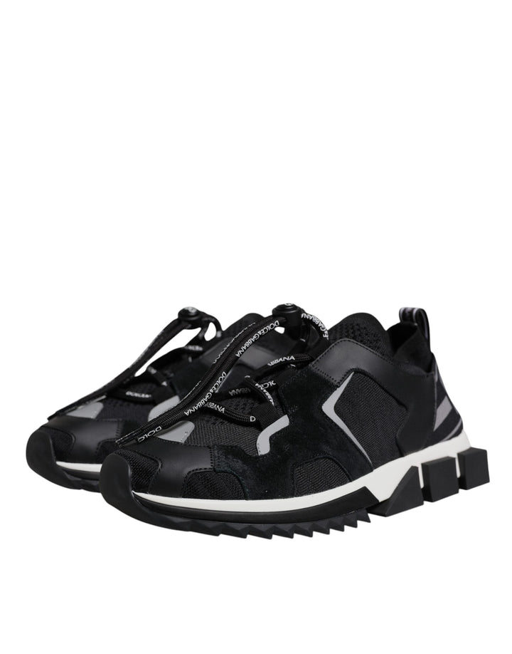 Dolce &amp; Gabbana Black Mesh Sorrento Trekking Sneakers Shoes