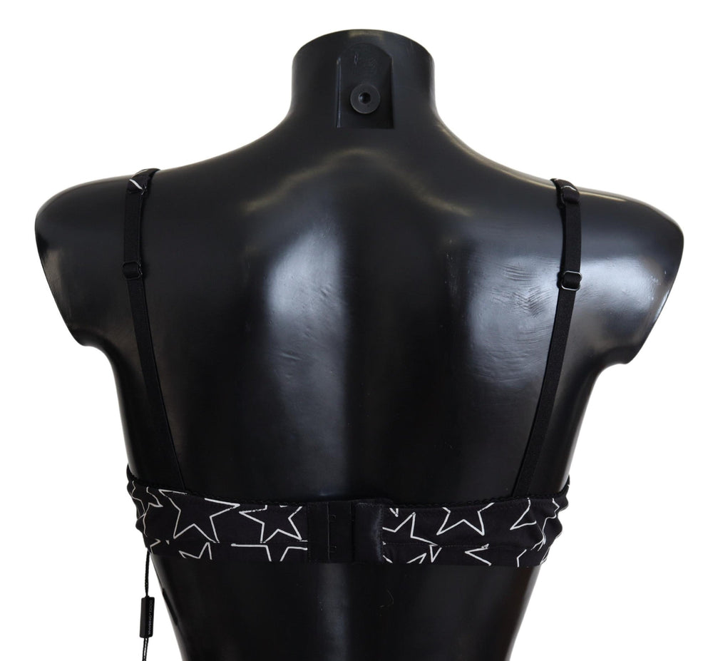 Women’s Dolce & Gabbana Black Millennials Star Non Wire Cotton Bra Underwear
