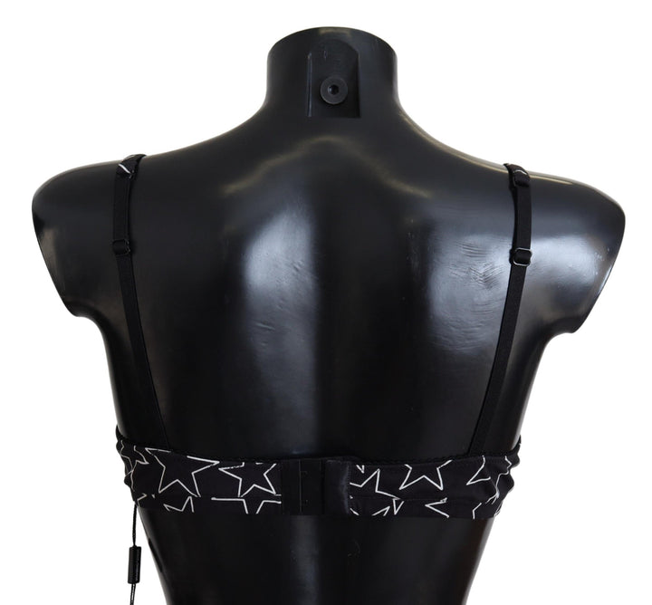 Women’s Dolce &amp; Gabbana Black Millennials Star Non Wire Cotton Bra Underwear