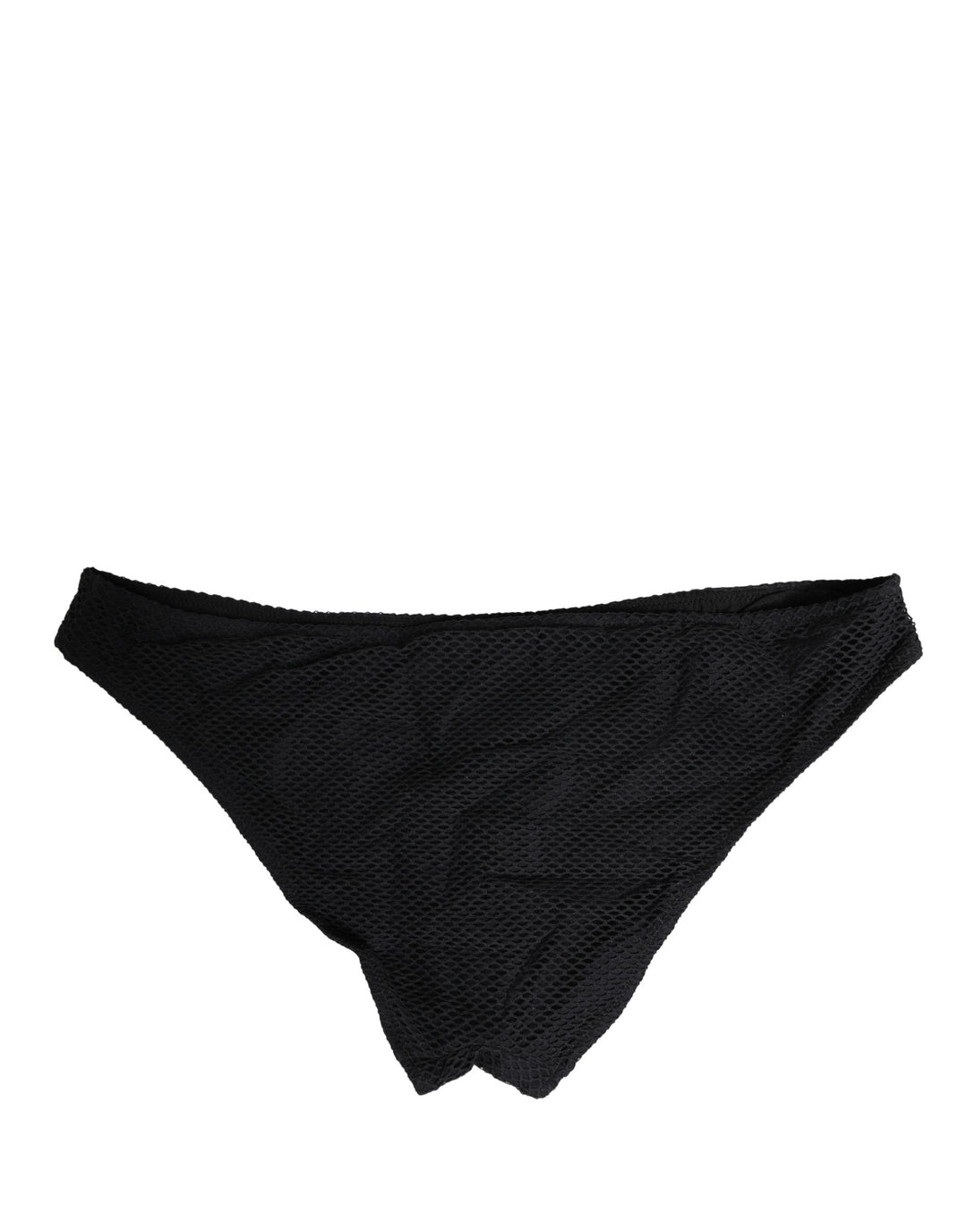 Women’s Dolce &amp; Gabbana Black Nylon Dg Logo Plaque Regular Brief Underwear