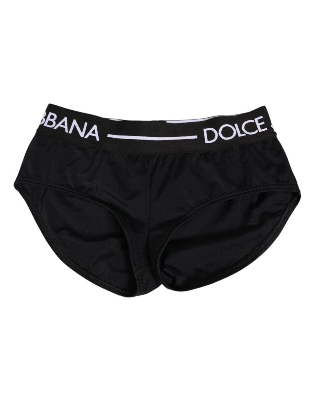 Women’s Dolce & Gabbana Black Nylon Logo Waistband Shorts Underwear