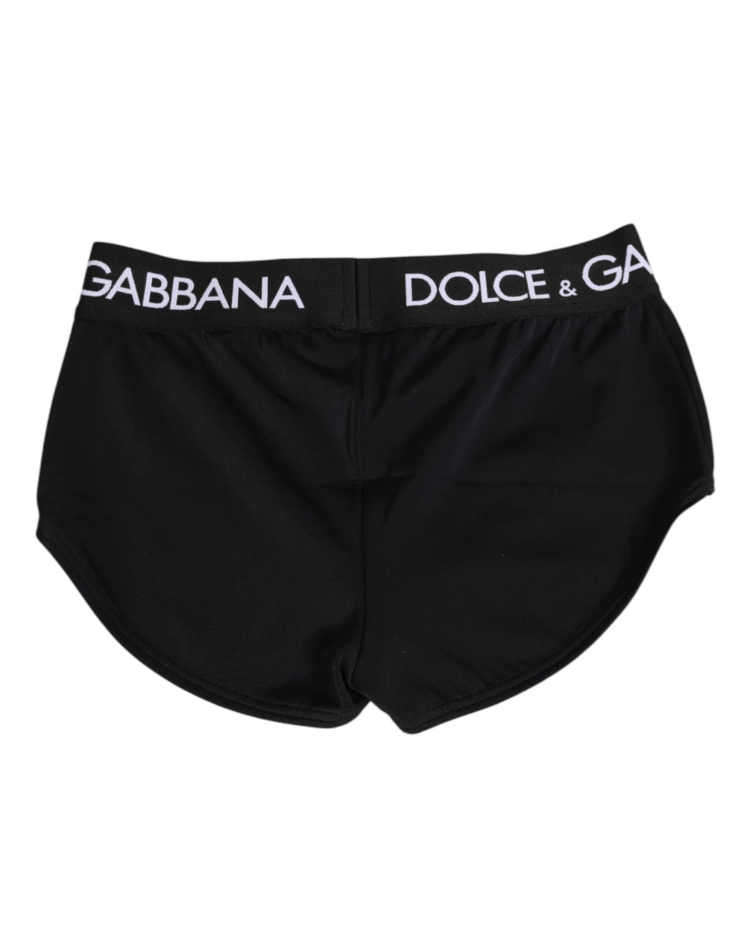Women’s Dolce &amp; Gabbana Black Nylon Logo Waistband Shorts Underwear