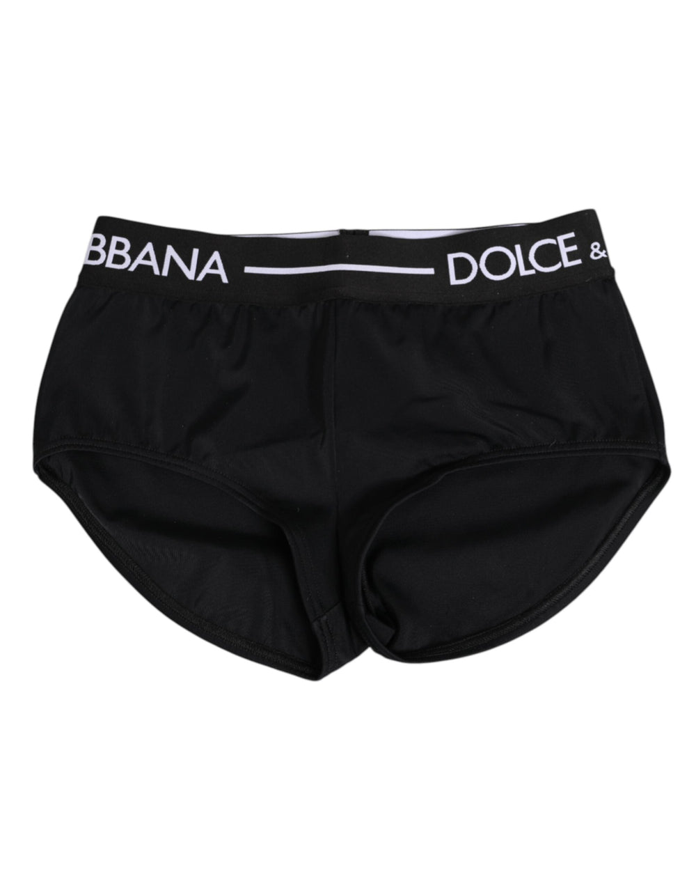 Women’s Dolce & Gabbana Black Nylon Logo Waistband Shorts Underwear