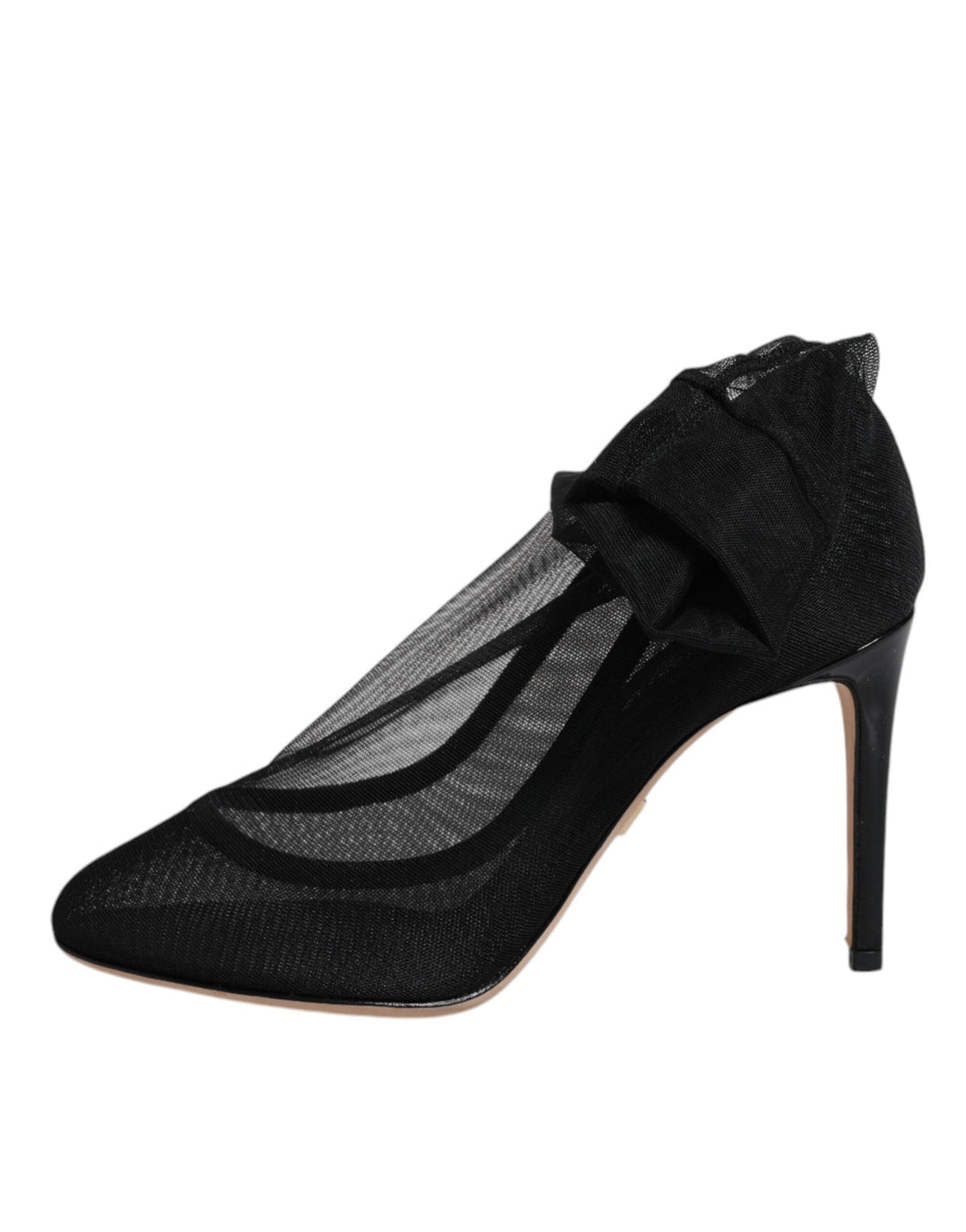 Women’s Dolce &amp; Gabbana Black Nylon Mesh Sock Style Boots Shoes