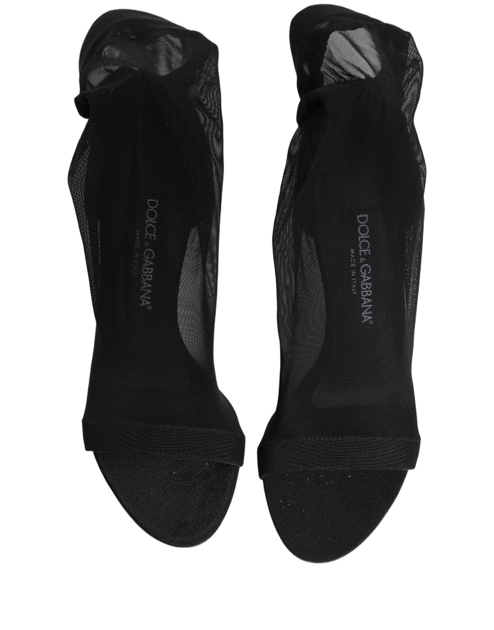 Women’s Dolce & Gabbana Black Nylon Mesh Sock Style Boots Shoes