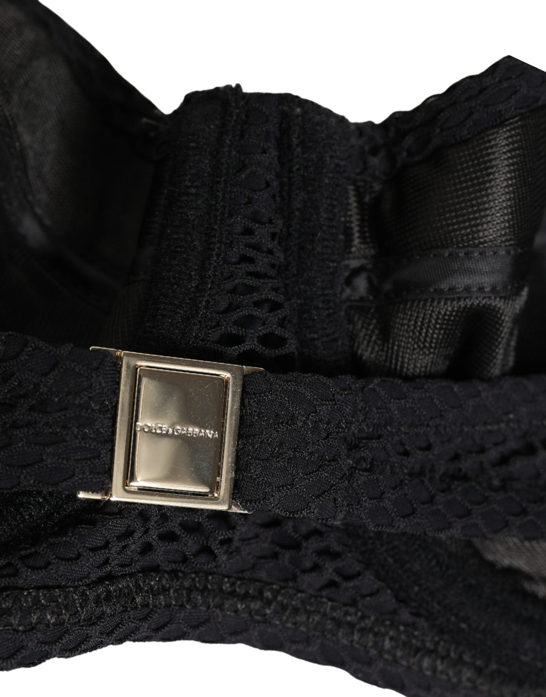 Women’s Dolce &amp; Gabbana Black Nylon Padded Balconnet Brassiere Underwear