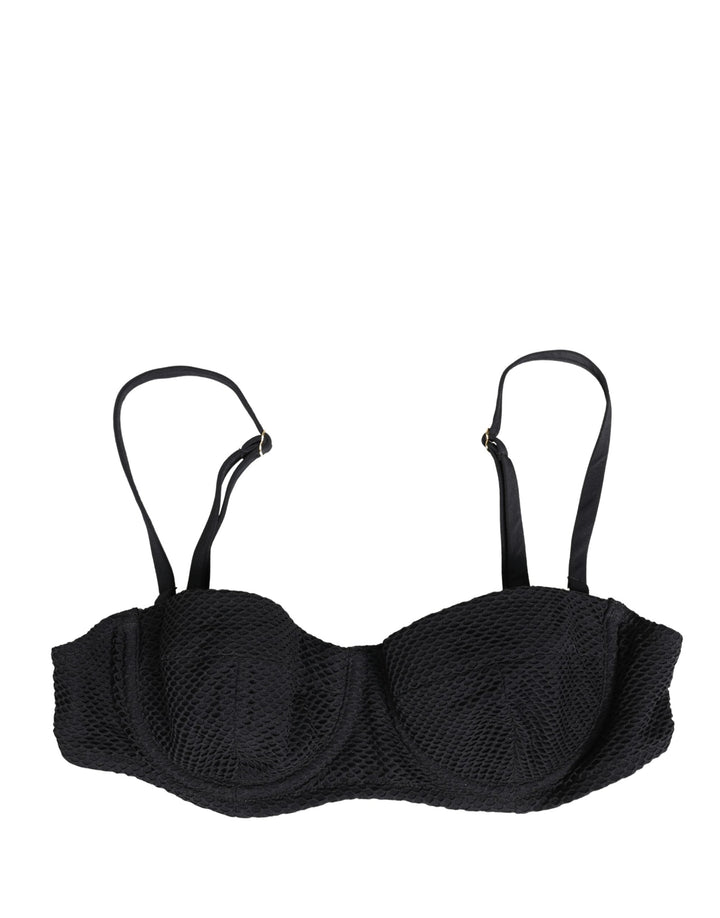 Women’s Dolce &amp; Gabbana Black Nylon Padded Balconnet Brassiere Underwear