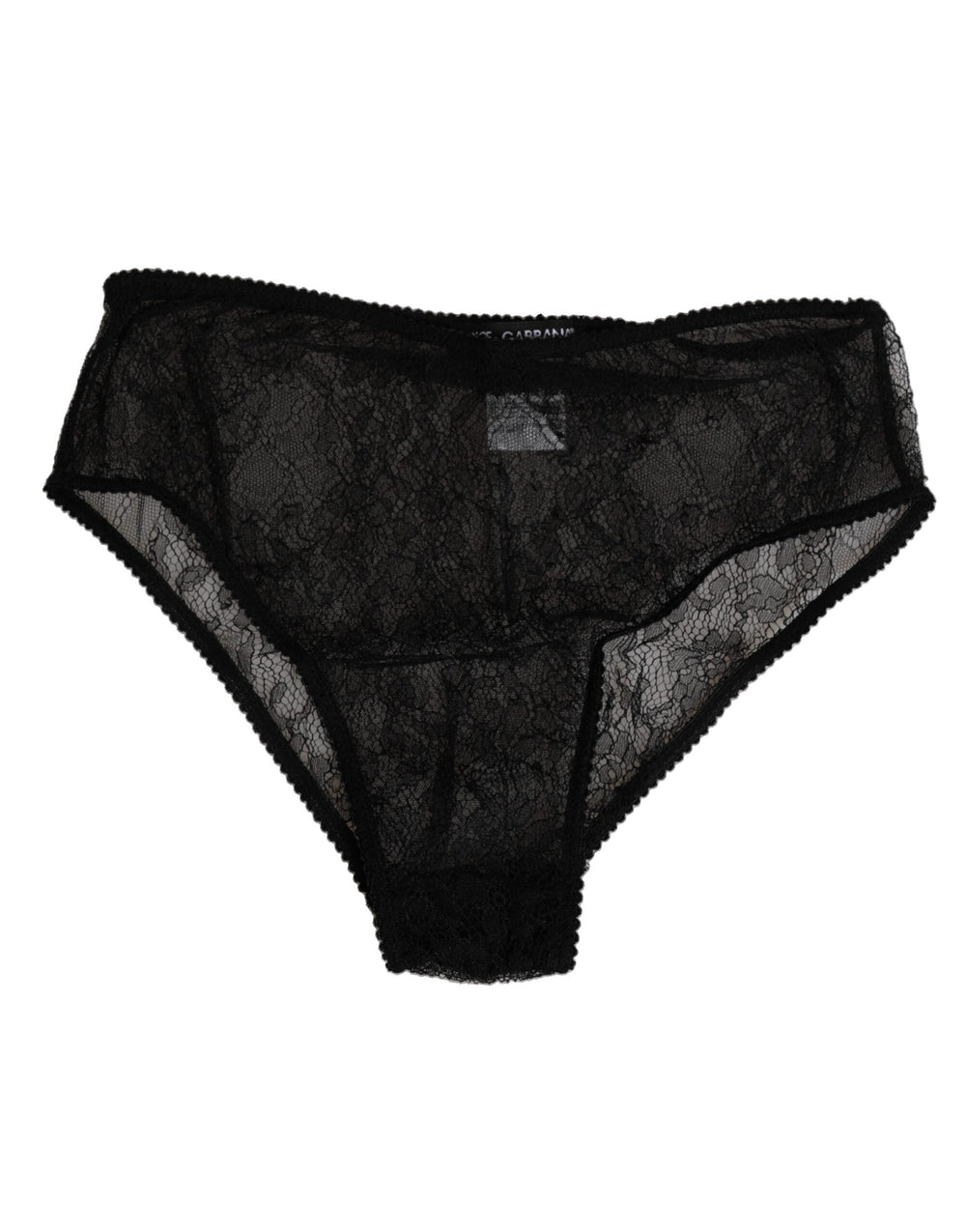 Women’s Dolce & Gabbana Black Nylon Stretch High Waist Panty Underwear