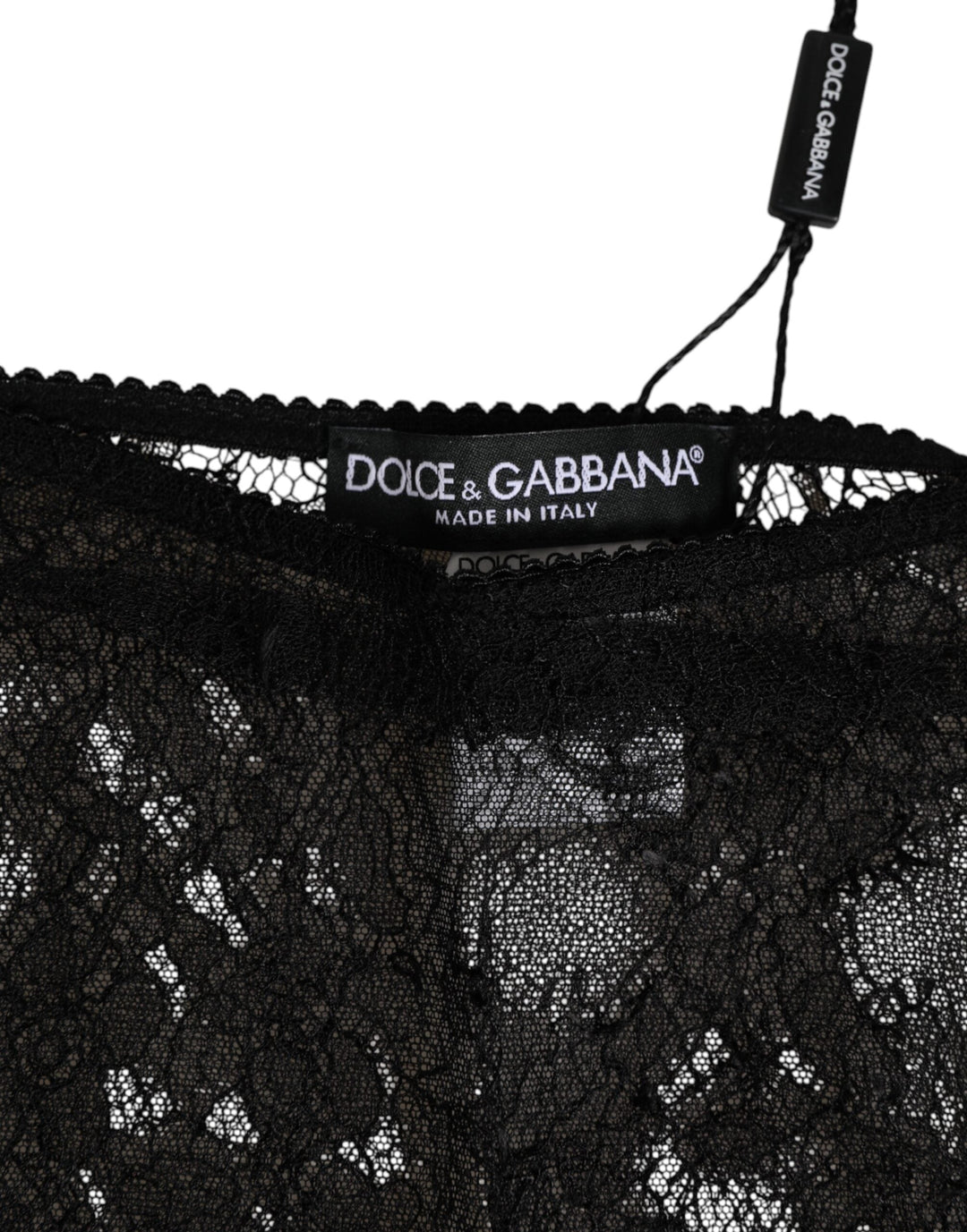 Women’s Dolce &amp; Gabbana Black Nylon Stretch High Waist Panty Underwear