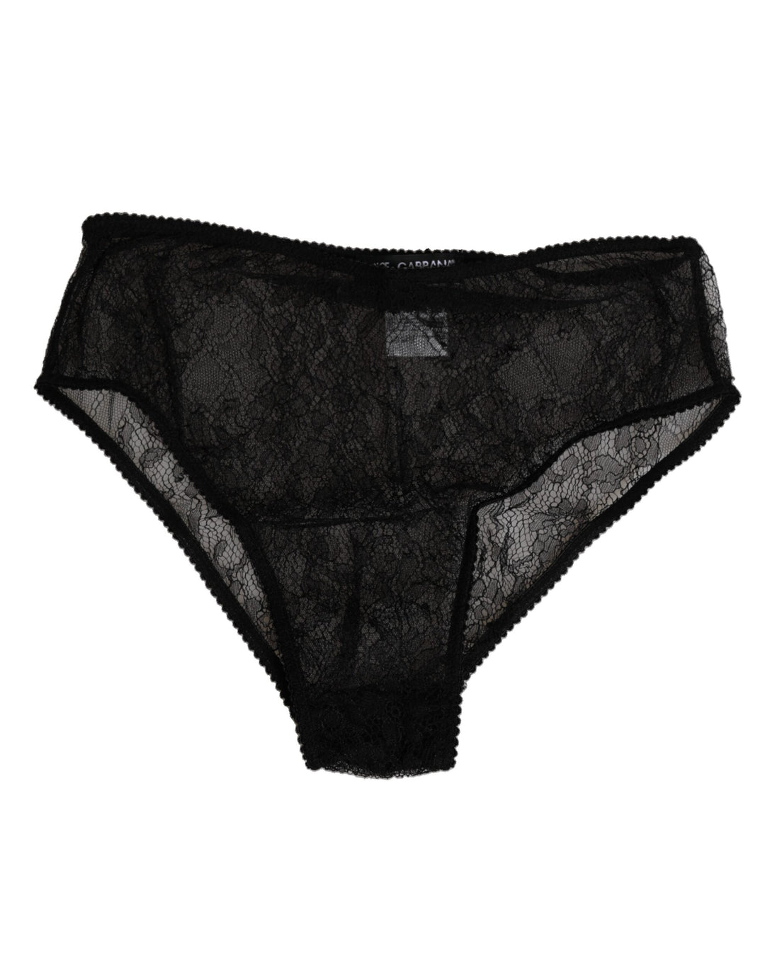 Women’s Dolce &amp; Gabbana Black Nylon Stretch High Waist Panty Underwear