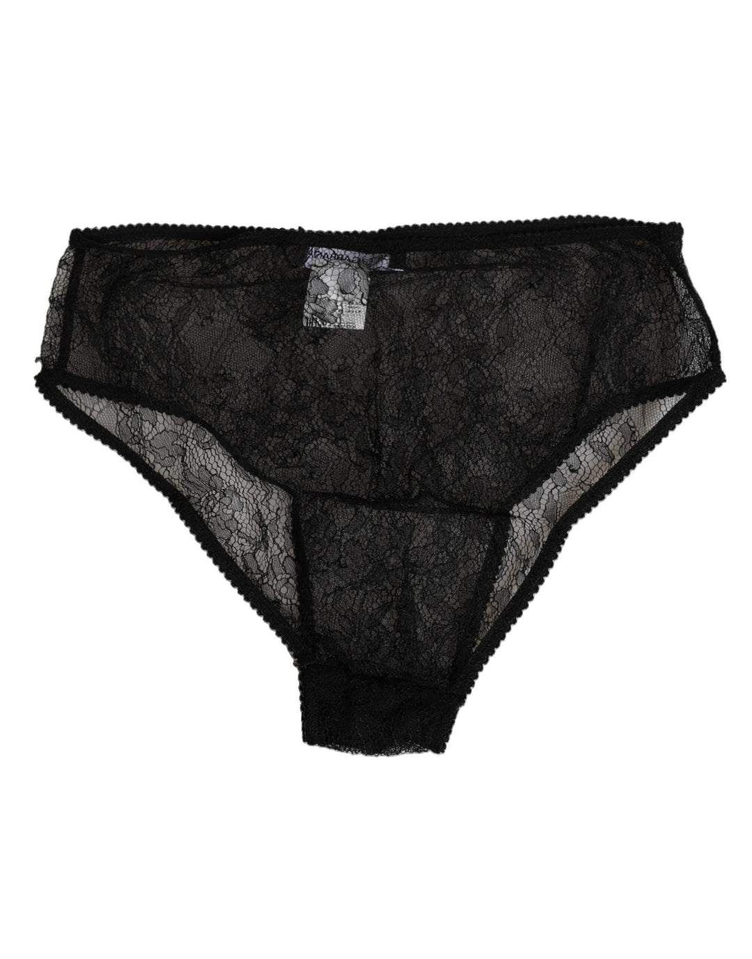 Women’s Dolce &amp; Gabbana Black Nylon Stretch High Waist Panty Underwear