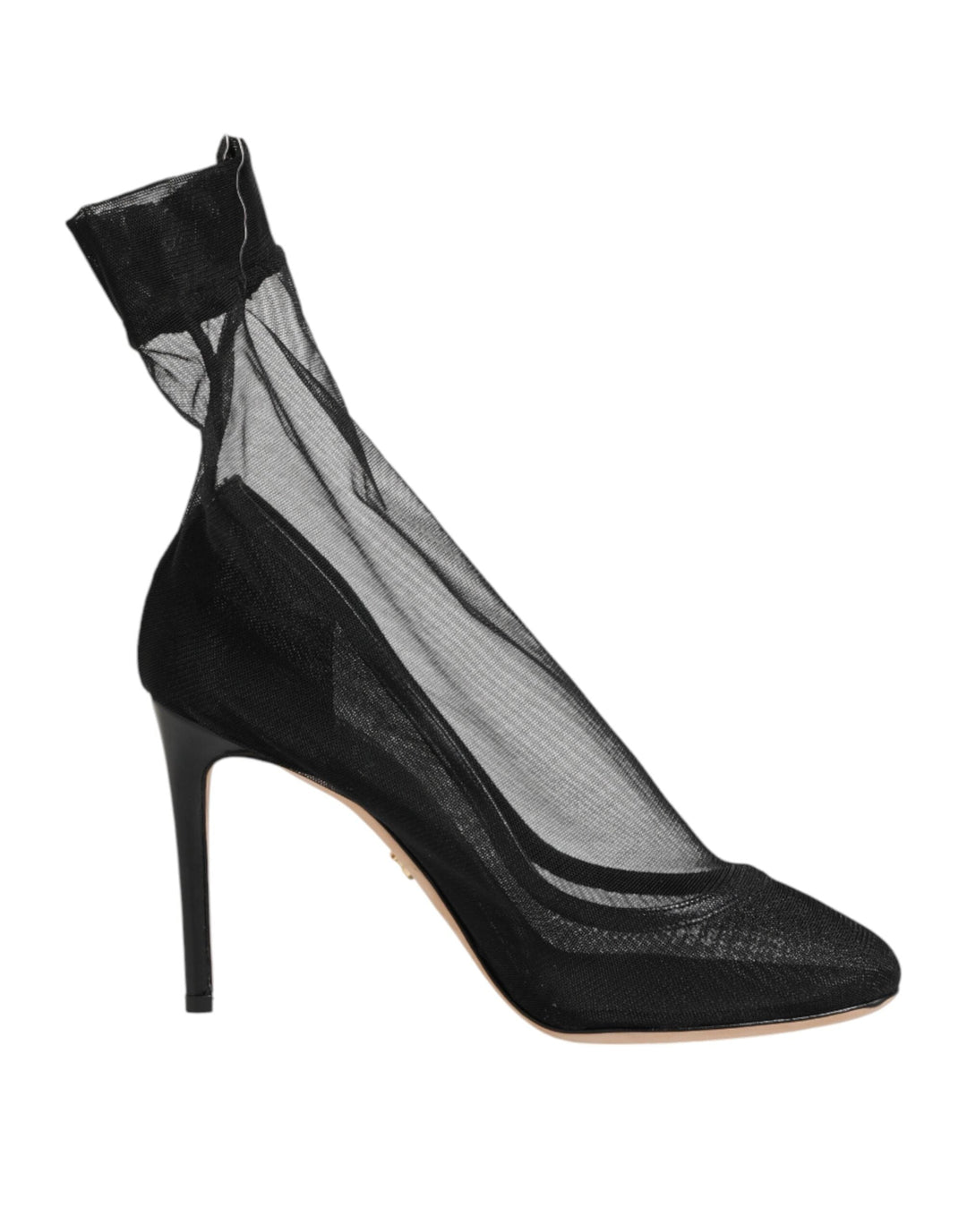 Women’s Dolce &amp; Gabbana Black Nylon Stretch Mesh Sock Boots Shoes