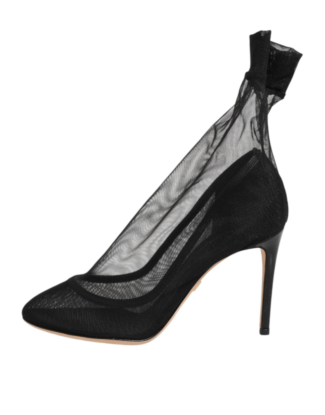Women’s Dolce &amp; Gabbana Black Nylon Stretch Mesh Sock Boots Shoes