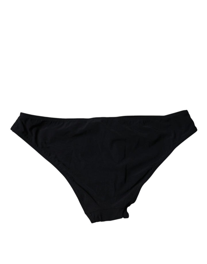 Women’s Dolce &amp; Gabbana Black Nylon Stretch Mid Waist Panty Underwear
