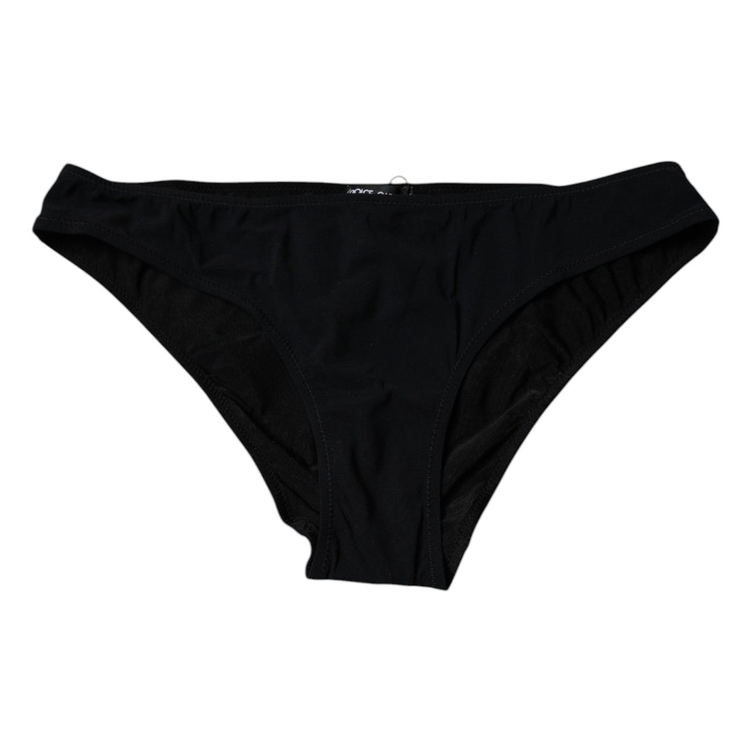 Women’s Dolce &amp; Gabbana Black Nylon Stretch Mid Waist Panty Underwear