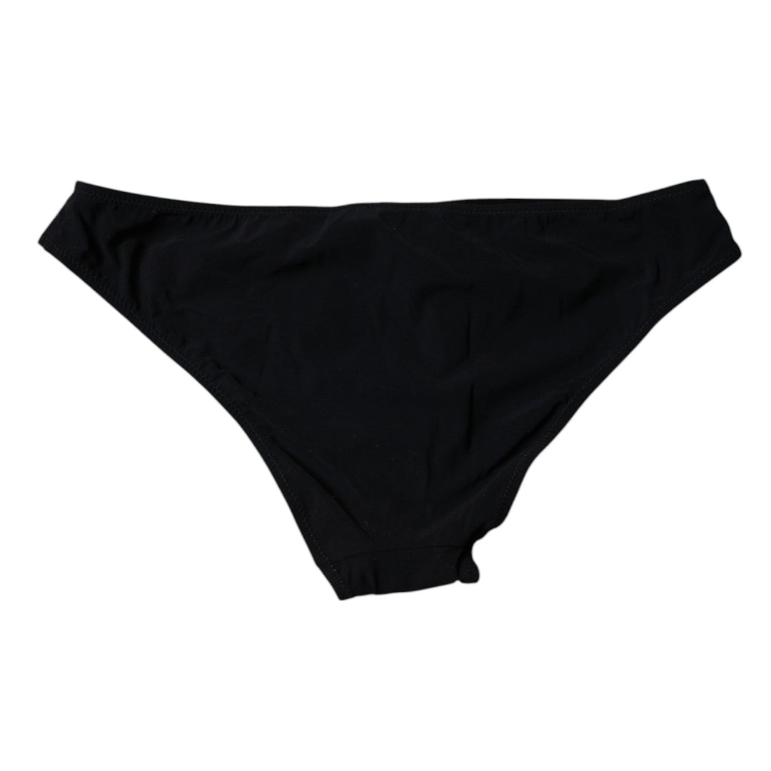Women’s Dolce &amp; Gabbana Black Nylon Stretch Mid Waist Panty Underwear