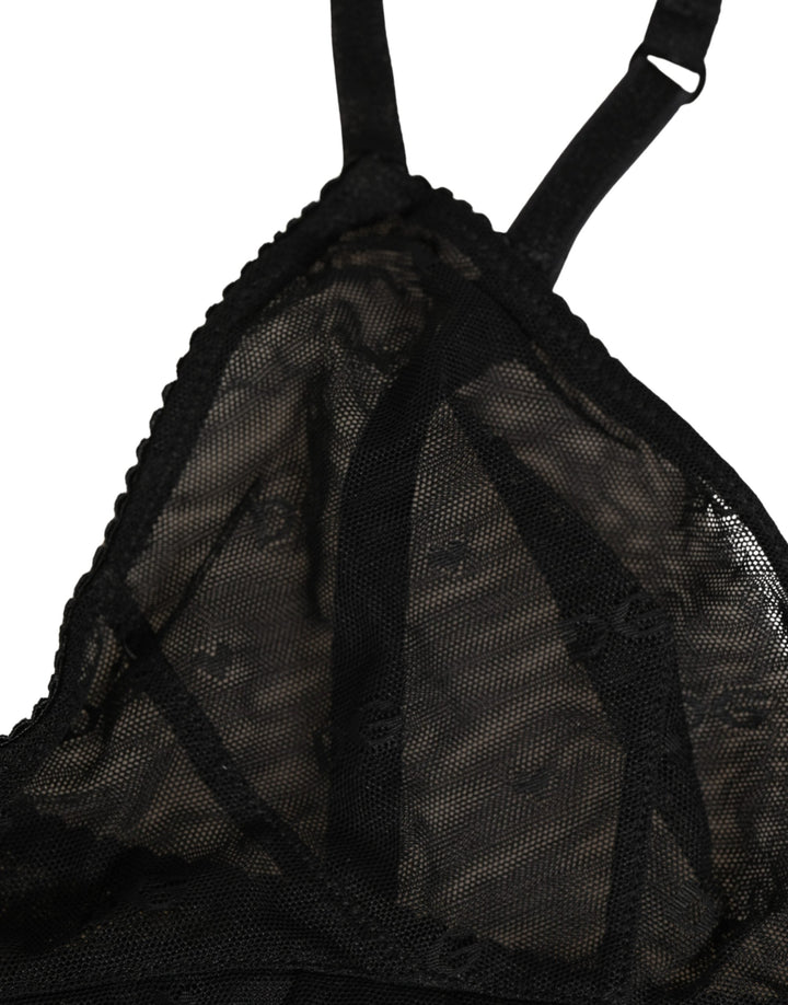 Women’s Dolce &amp; Gabbana Black Nylon Stretch Soft Cup Brassiere Underwear