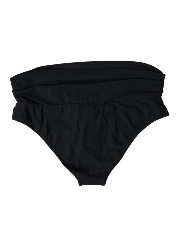 Women’s Dolce &amp; Gabbana Black Nylon Stretch Swimwear Slip Bottom Bikini