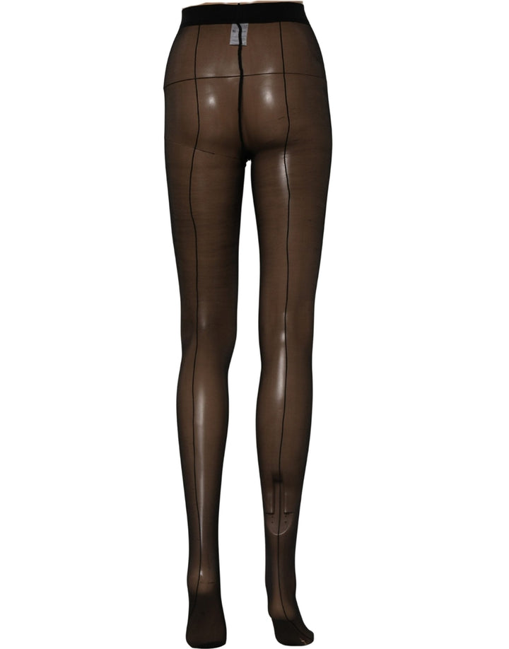 Women’s Dolce &amp; Gabbana Black Nylon Tights Stocking Pantyhose Socks