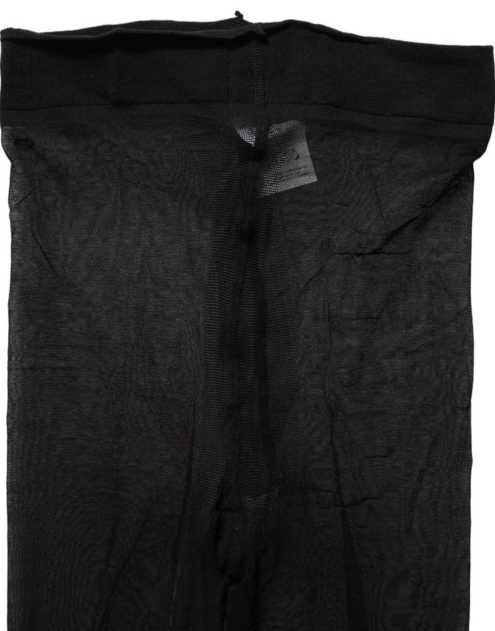 Women’s Dolce &amp; Gabbana Black Nylon Tights Stocking Pantyhose Socks