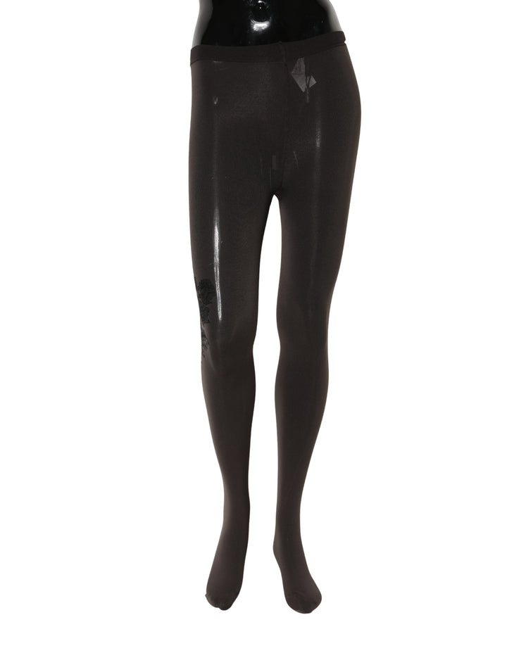 Women’s Dolce &amp; Gabbana Black Nylon Tights Stocking Pantyhose Women Socks