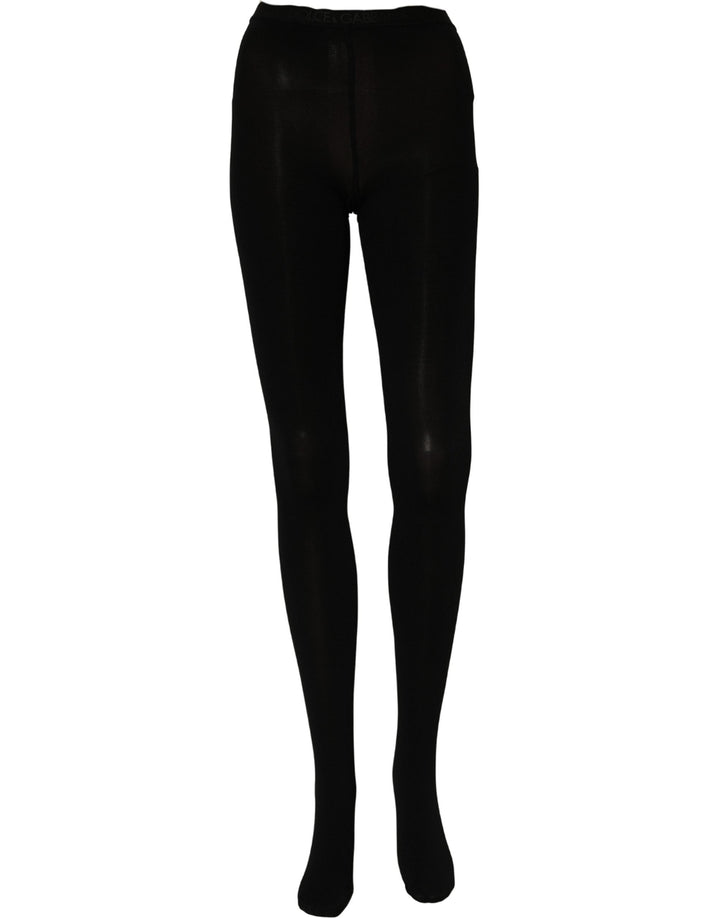 Women’s Dolce &amp; Gabbana Black Nylon Tights Stockings Pantyhose Socks