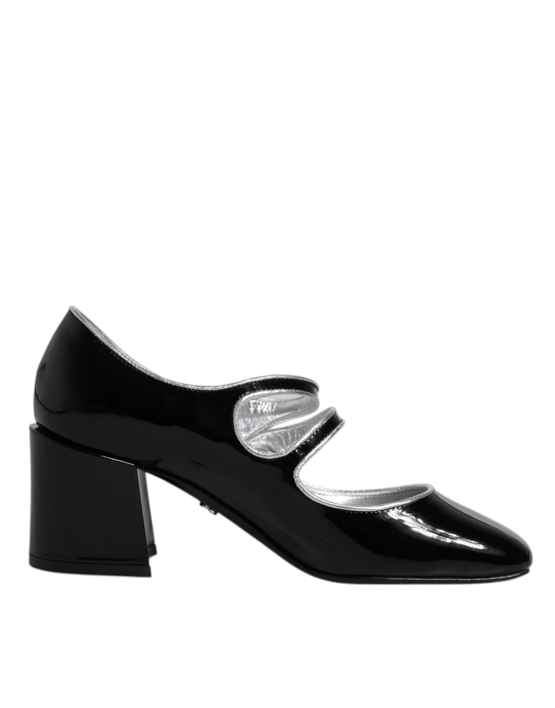 Women’s Dolce &amp; Gabbana Black Patent Leather Crystal Mary Jane Pumps Shoes