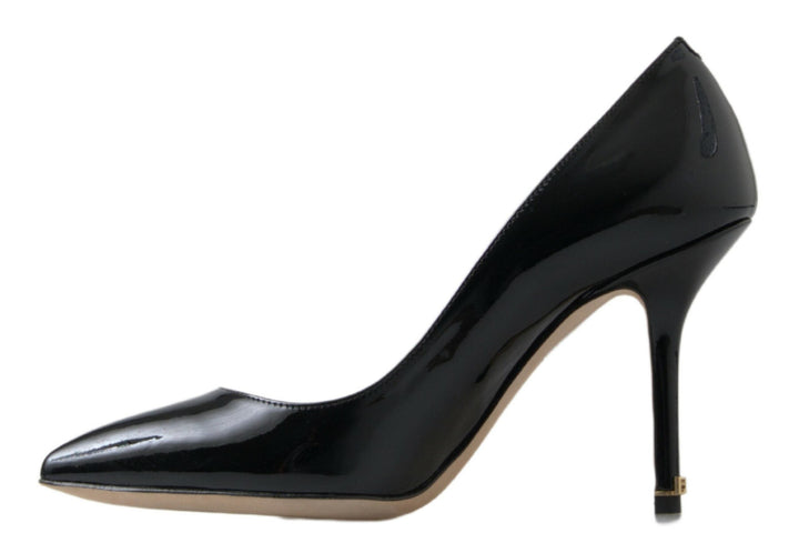 Women’s Dolce &amp; Gabbana Black Patent Leather High Heels Pumps Shoes