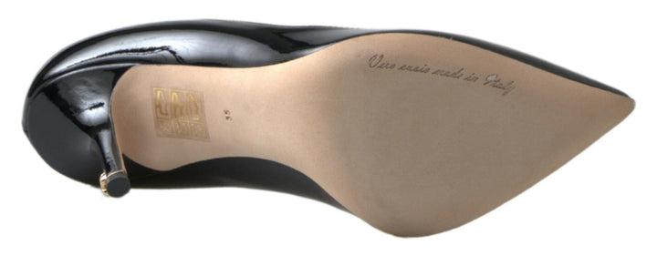 Women’s Dolce &amp; Gabbana Black Patent Leather High Heels Pumps Shoes