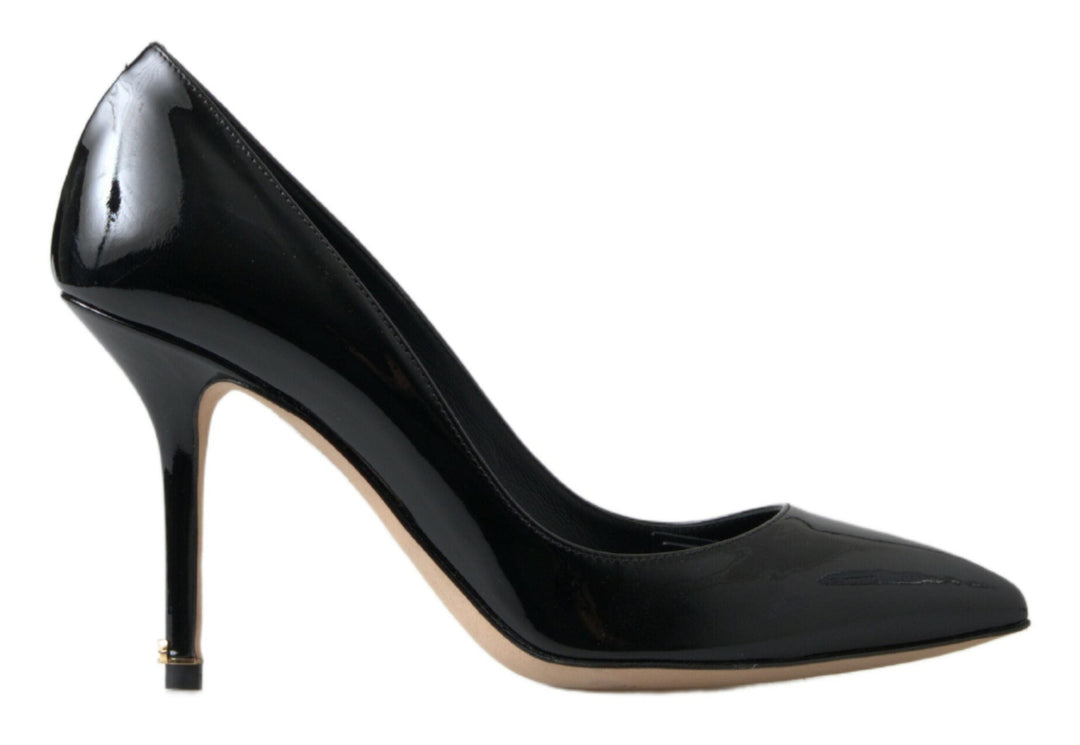 Women’s Dolce &amp; Gabbana Black Patent Leather High Heels Pumps Shoes