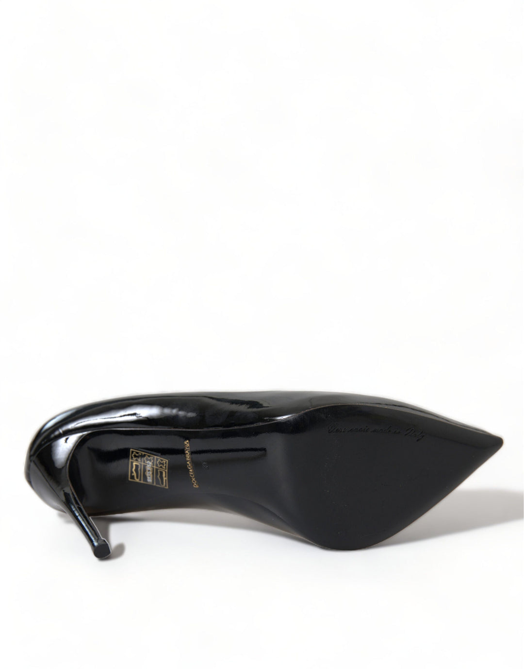 Women’s Dolce &amp; Gabbana Black Patent Leather Pumps Heels Shoes