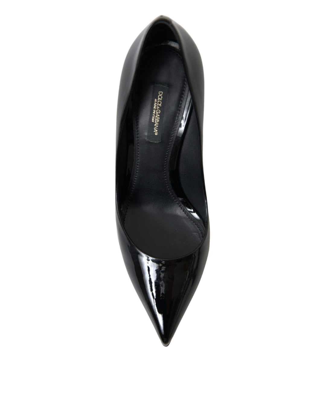 Women’s Dolce &amp; Gabbana Black Patent Leather Pumps Heels Shoes