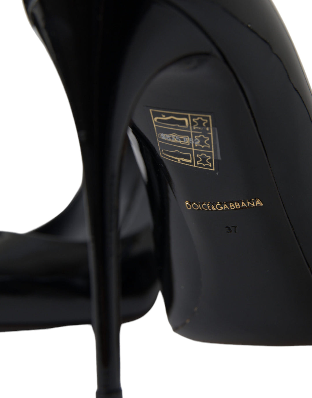 Women’s Dolce &amp; Gabbana Black Patent Leather Pumps Heels Shoes
