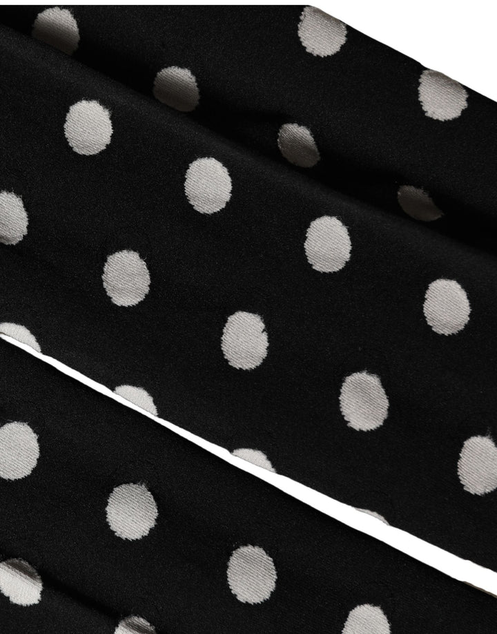 Women’s Dolce &amp; Gabbana Black Polka Dot Fishnet Pantyhose Stockings Socks
