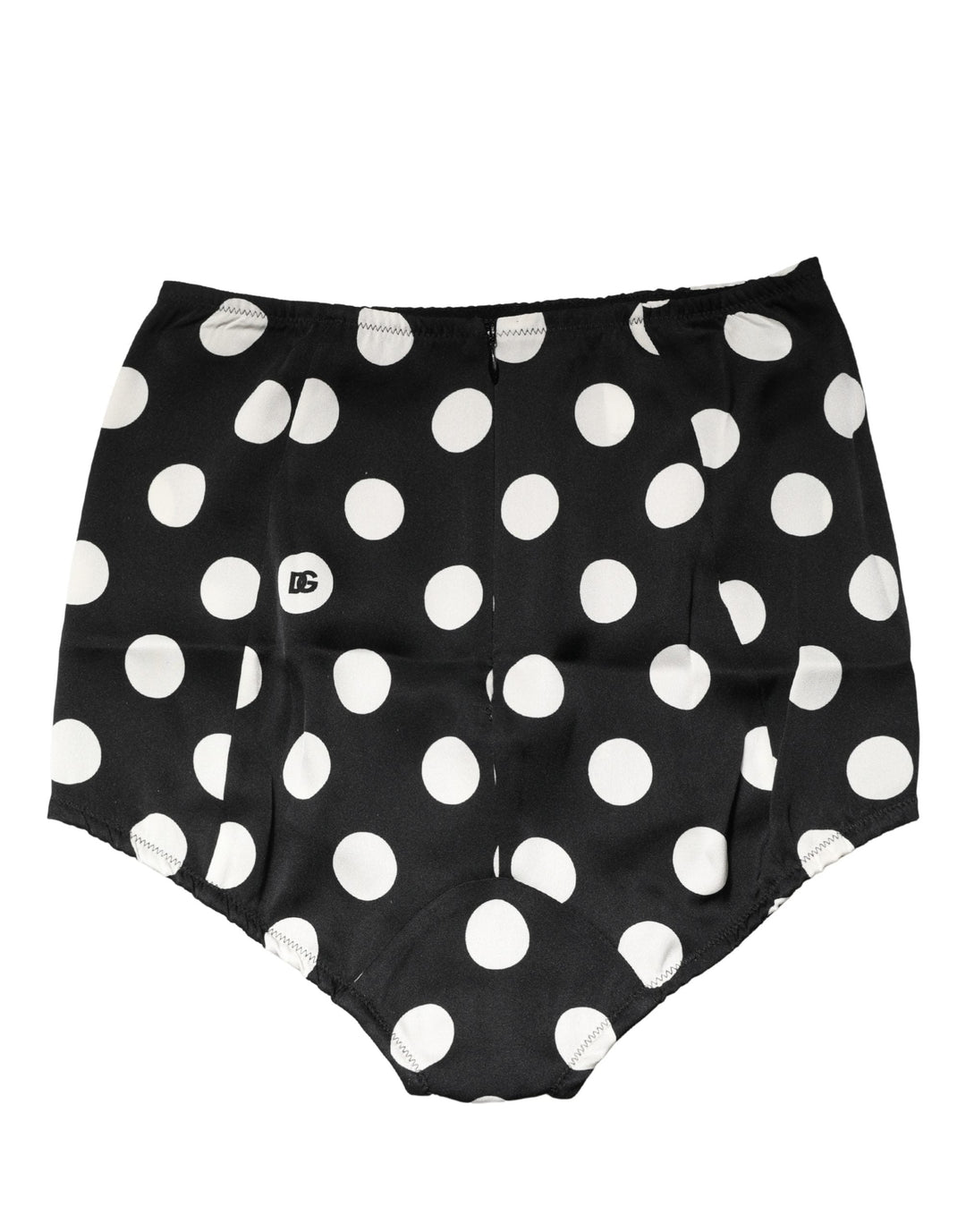 Women’s Dolce &amp; Gabbana Black Polka Dot High Waist Girdle Panty Underwear