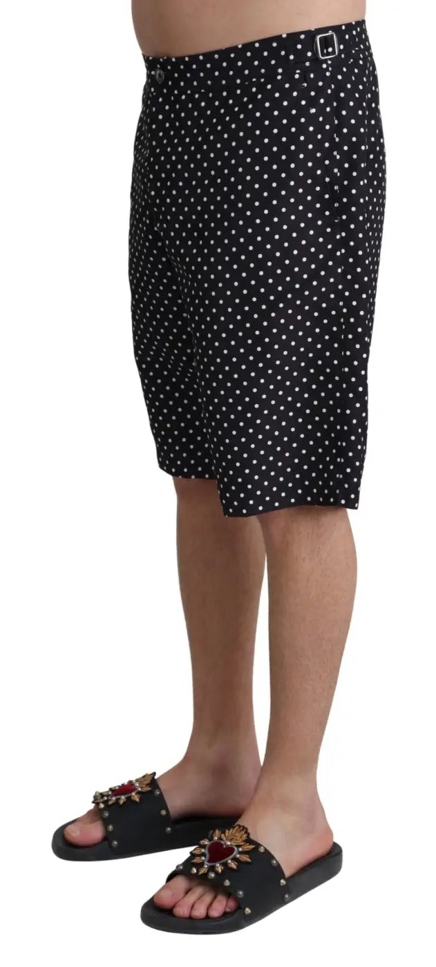 Women’s Dolce &amp; Gabbana Black Polka Dots Beachwear Shorts Swimwear