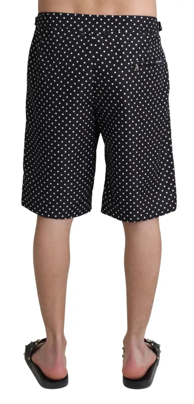 Women’s Dolce &amp; Gabbana Black Polka Dots Beachwear Shorts Swimwear