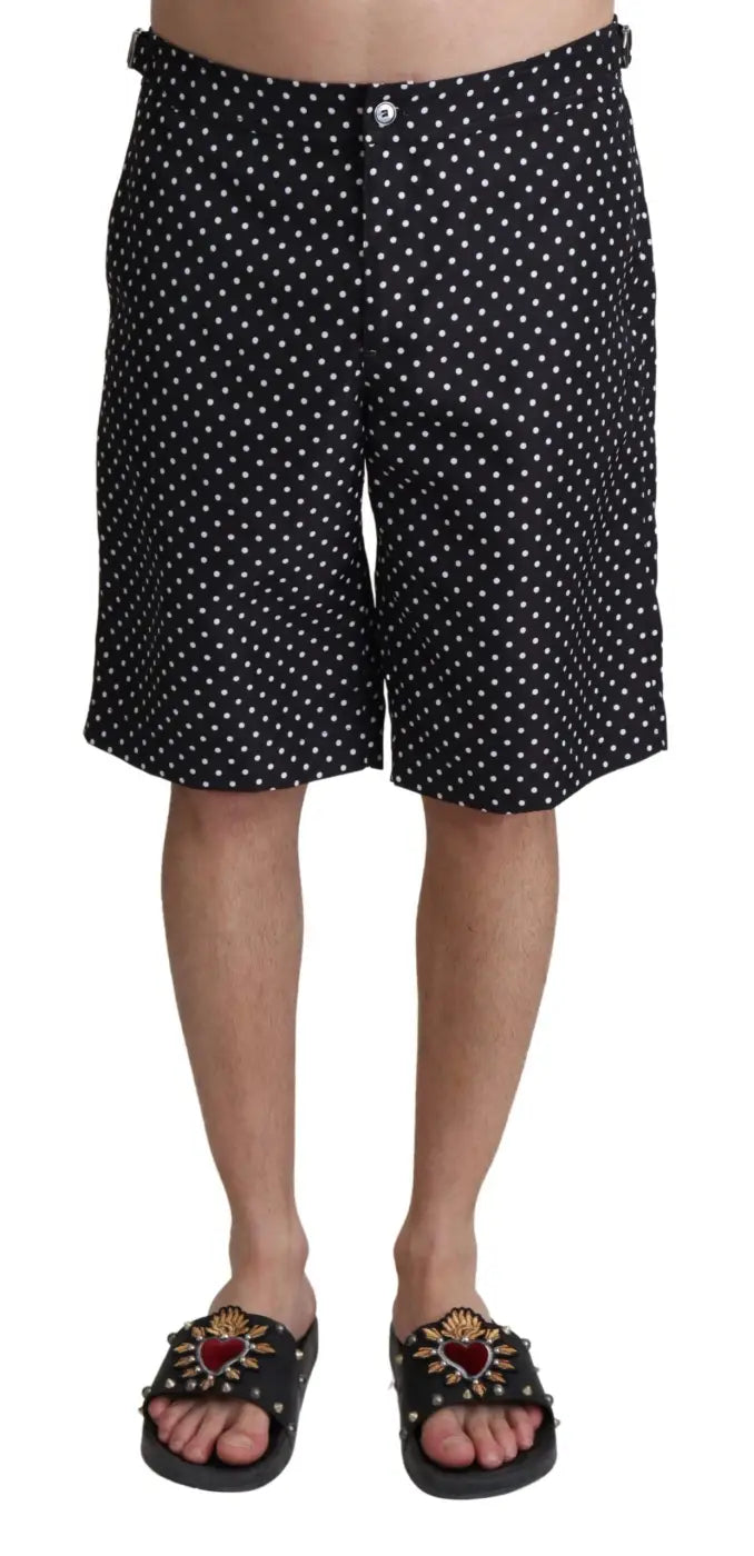 Women’s Dolce &amp; Gabbana Black Polka Dots Beachwear Shorts Swimwear