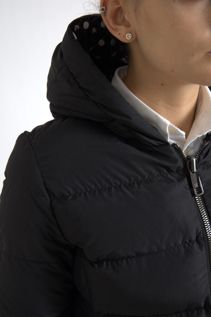 Women’s Dolce &amp; Gabbana Black Polyester Hooded Reversible Jacket
