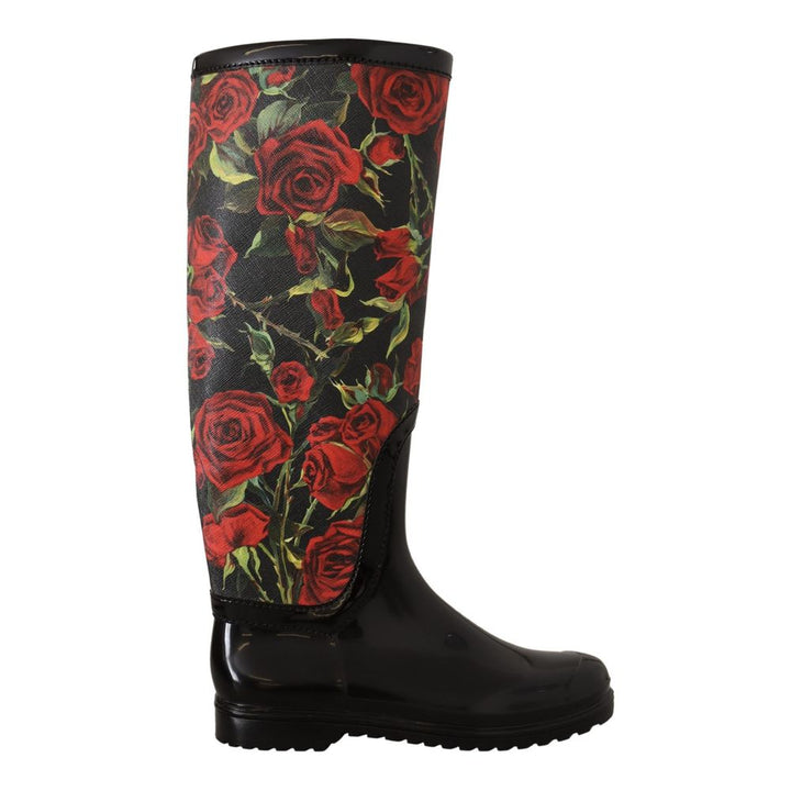 Dolce &amp; Gabbana Black Polyvinyl Rain Boots