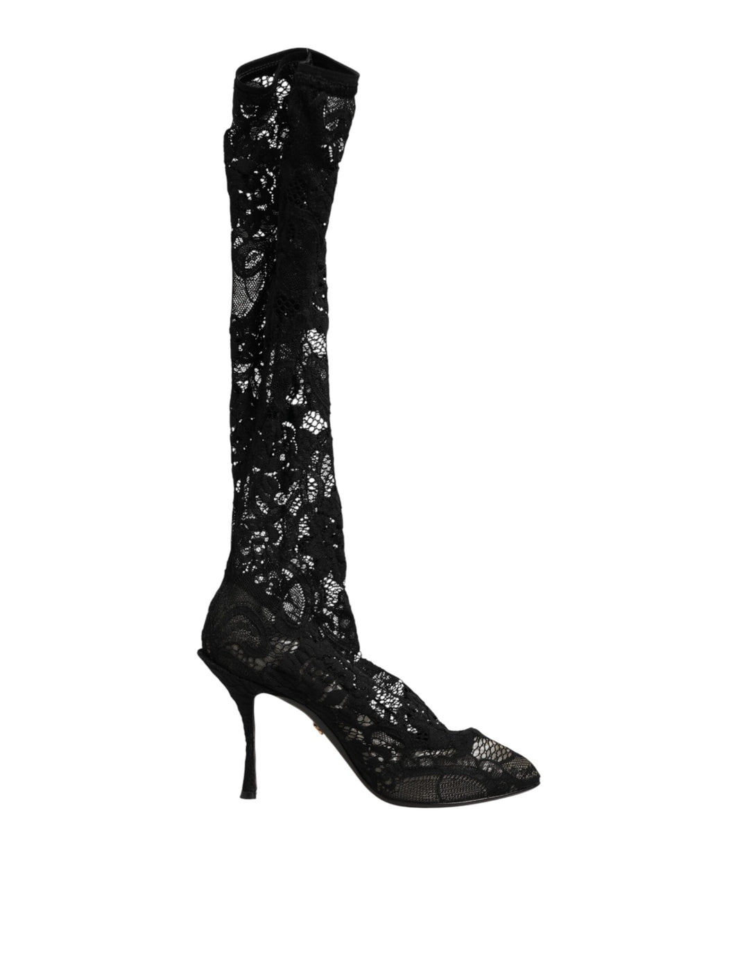 Women’s Dolce &amp; Gabbana Black Pumps Taormina Lace Socks Boots Shoes