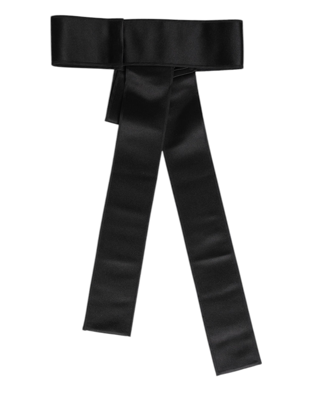 Women’s Dolce &amp; Gabbana Black Satin Wide Waist Belt