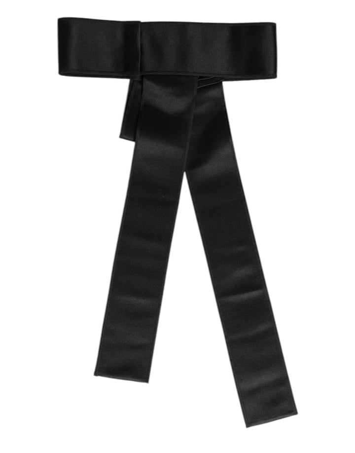 Women’s Dolce &amp; Gabbana Black Satin Wide Waist Belt